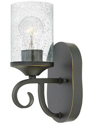 Casa Small 1-Light Sconce With Seedy Glass