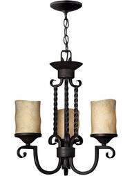 Casa 3 Light Chandelier in Olde Black