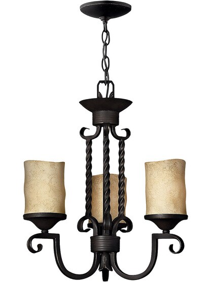 Casa 3 Light Chandelier in Olde Black.