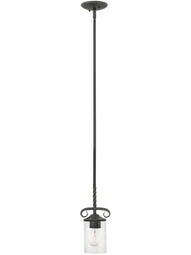 Casa 1-Light Mini-Pendant With Seedy Glass