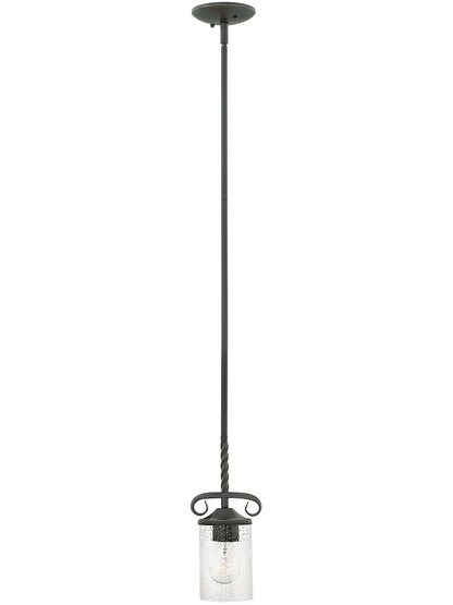 Casa 1-Light Mini-Pendant With Seedy Glass.