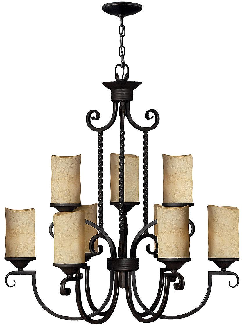 Casa Two Tier Chandelier With 9 Lights House of Antique Hardware