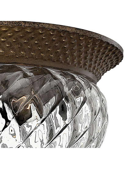 Pineapple Flush-Mount Ceiling Light with Clear-Optic Glass