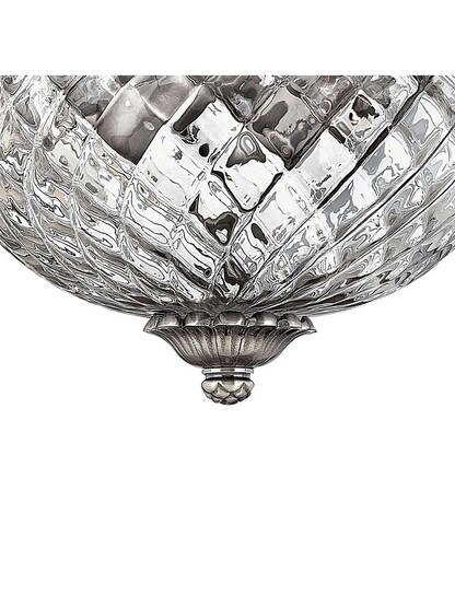 Alternate View 7 of Pineapple Flush Mounted Ceiling Light With Clear Optic Glass
