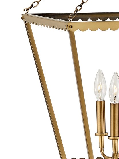 Palma 4 Light Medium Pendant in Heritage Brass
