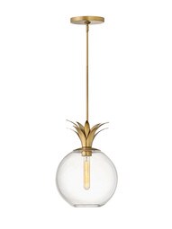 Palma 1 Light Small Pendant in Heritage Brass