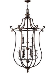 Plymouth Two Tiered Cage Chandelier in Olde Bronze Finish