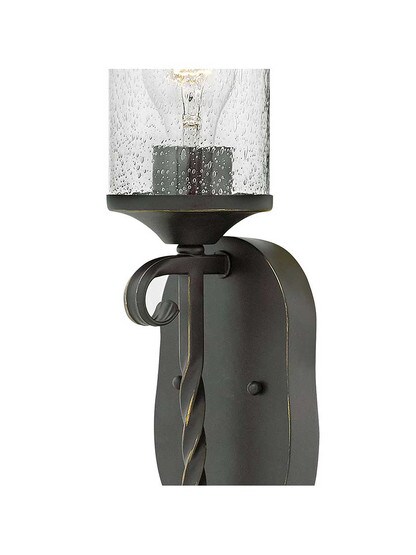 Alternate View of Casa Large 1-Light Sconce With Seedy Glass.