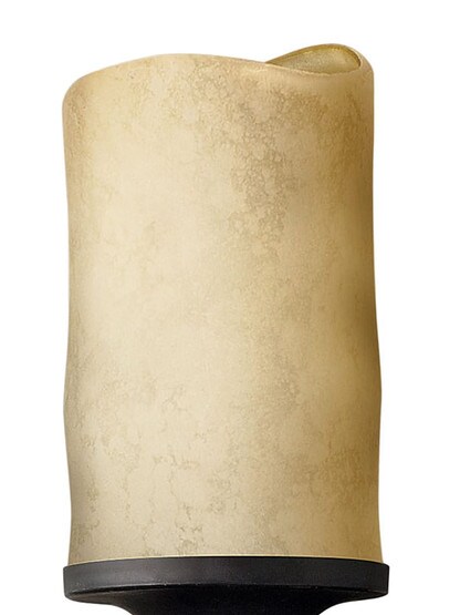 Casa Candle Sconce With Curled Pendant In Olde Black
