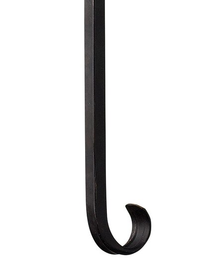 Casa Candle Sconce With Curled Pendant In Olde Black