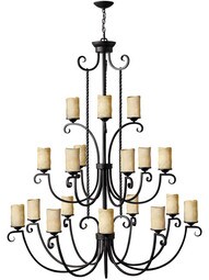 Casa 18-Light Chandelier With Antique Scavo Glass