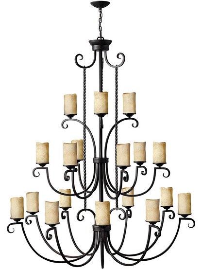 Casa 18-Light Chandelier With Antique Scavo Glass.