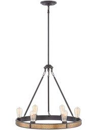 Everett 6-Light Chandelier in Bronze.