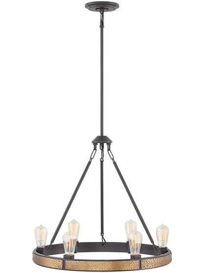 Everett 6-Light Chandelier in Bronze.