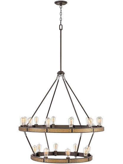 Everett 20-Light Chandelier in Bronze.
