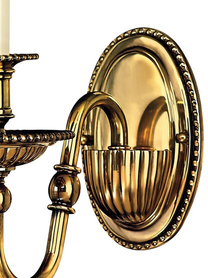 Cambridge Single-Candle Sconce in Solid Brass