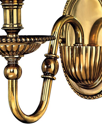 Cambridge Single-Candle Sconce in Solid Brass
