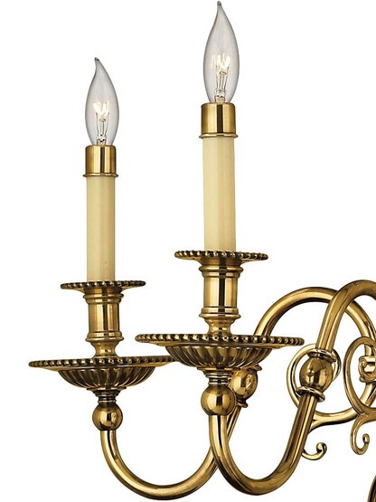 Cambridge 5 Light Chandelier in Solid Brass