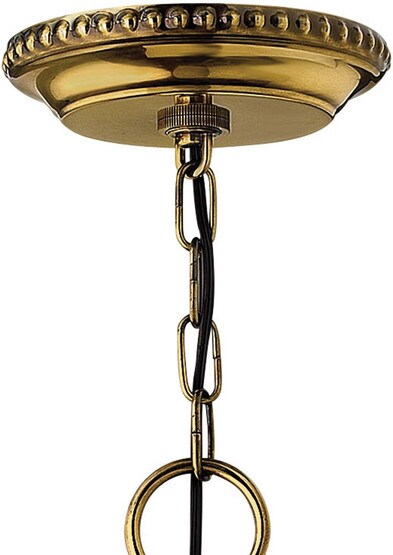 Cambridge 6 Light Chandelier in Solid Brass