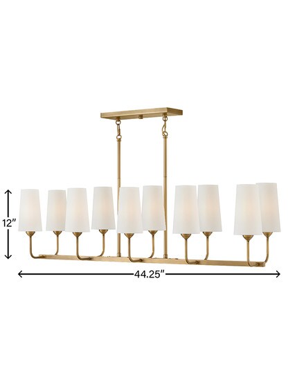 Lewis 10 Light Linear Kitchen Island Chandelier