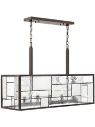 Mondrian 5-Light Island Pendant in Buckeye Bronze