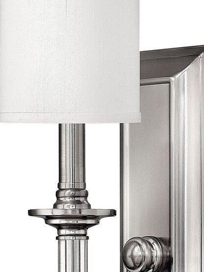 Sussex Single Sconce with Fabric Cylinder Shade