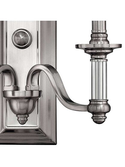 Alternate View of Sussex Double Sconce with Fabric Cylinder Shades.