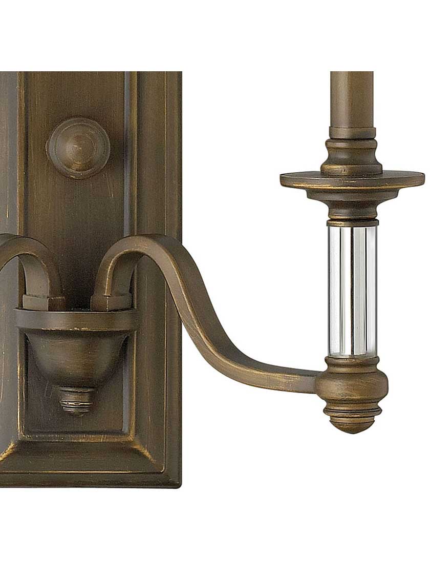Alternate View 4 of Sussex Double Sconce with Fabric Cylinder Shades.