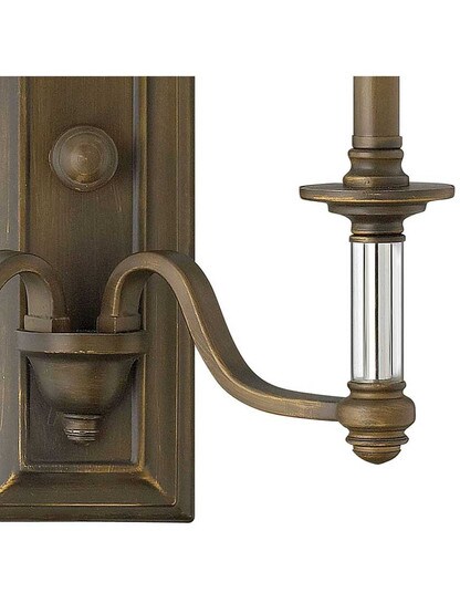 Alternate View 4 of Sussex Double Sconce with Fabric Cylinder Shades.