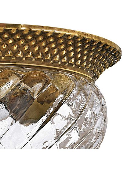 Alternate View of Pineapple Large Flush Mounted Ceiling Light With Clear Optic Glass
