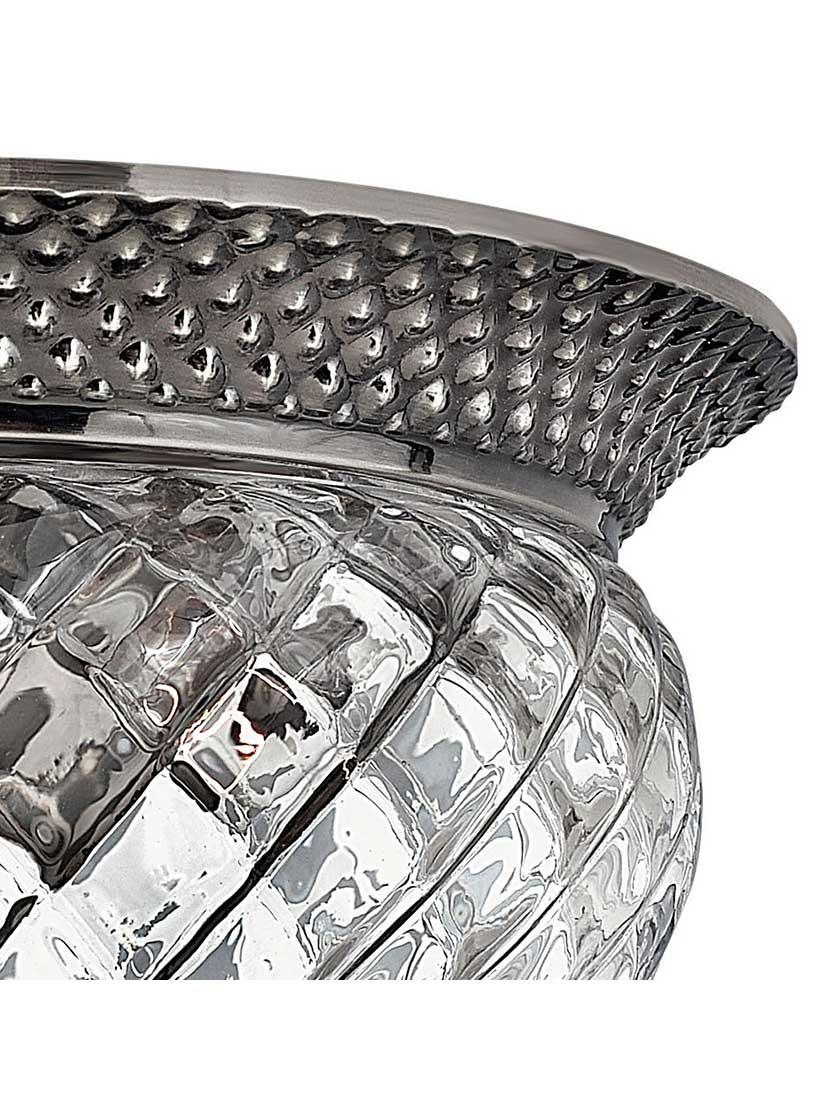 Alternate View 5 of Pineapple Large Flush Mounted Ceiling Light With Clear Optic Glass
