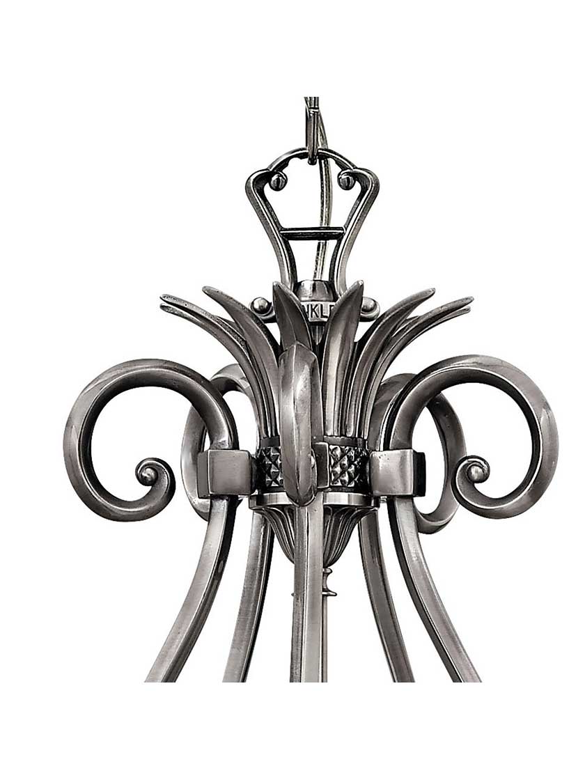 Pineapple 5 Light Chandelier With Clear Optic Glass Shades