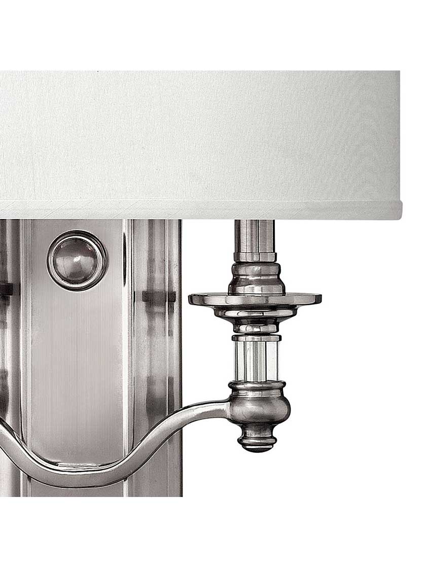 Alternate View of Sussex Double Sconce With Fabric Drum Shade.