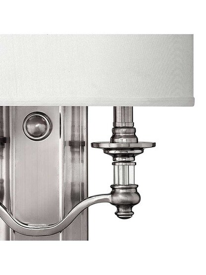 Alternate View of Sussex Double Sconce With Fabric Drum Shade.