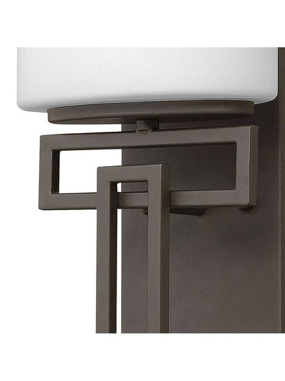 Alternate View 4 of Lanza Single Sconce With Etched Opal Glass Shade