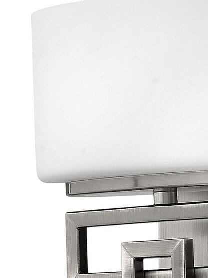 Lanza 1-Light Wall Sconce with Etched Opal-Glass Shade