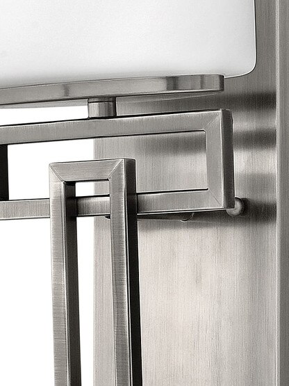 Lanza 1-Light Wall Sconce with Etched Opal-Glass Shade