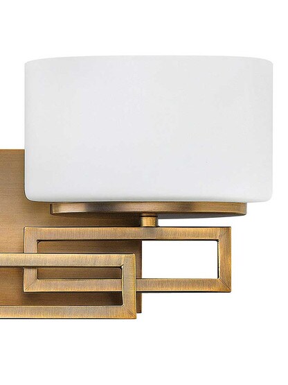 Alternate View 2 of Lanza 2 Light Bath Sconce with Etched Opal Glass Shades
