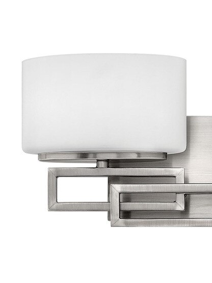 Lanza 2-Light Bath Sconce with Etched Opal-Glass Shades