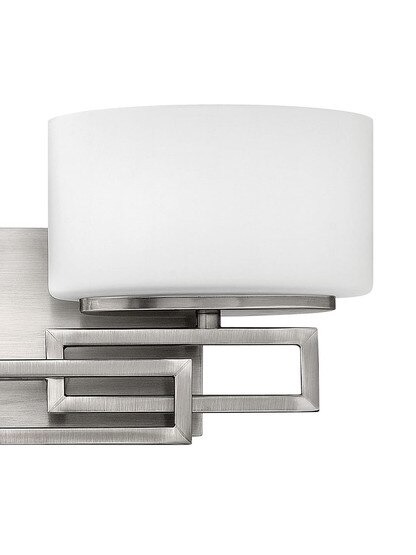 Lanza 2-Light Bath Sconce with Etched Opal-Glass Shades