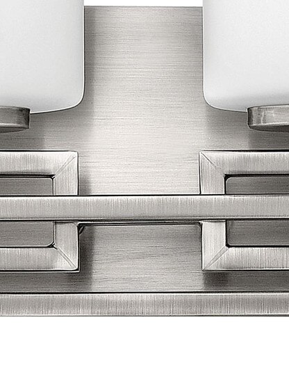 Lanza 2-Light Bath Sconce with Etched Opal-Glass Shades