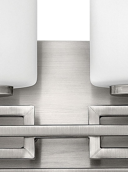 Lanza 2-Light Bath Sconce with Etched Opal-Glass Shades