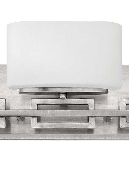Alternate View of Lanza 3 Light Bath Sconce with Etched Opal Glass Shades