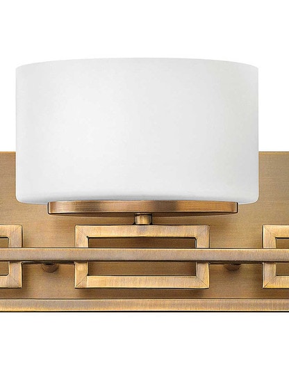 Alternate View 2 of Lanza 3 Light Bath Sconce with Etched Opal Glass Shades