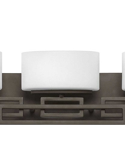 Alternate View 3 of Lanza 3 Light Bath Sconce with Etched Opal Glass Shades