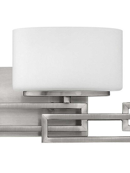 Alternate View of Lanza 4 Light Bath Sconce with Etched Opal Glass Shades