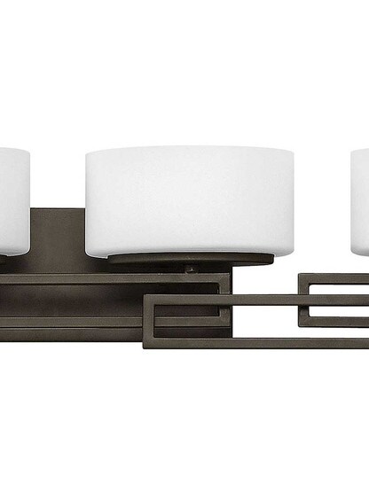 Alternate View 3 of Lanza 4 Light Bath Sconce with Etched Opal Glass Shades