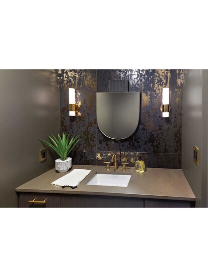 Alternate View of Facet Small LED Bath Light.