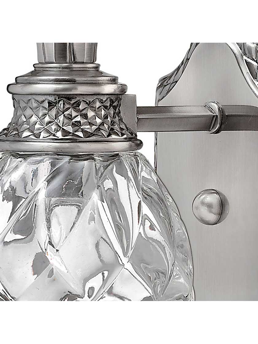 Alternate View 2 of Pineapple Single Bath Sconce With Clear Optic Glass