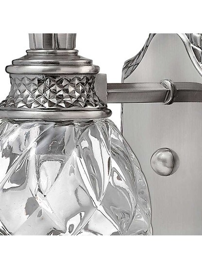 Alternate View 2 of Pineapple Single Bath Sconce With Clear Optic Glass